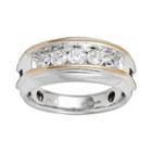 10k Gold Two Tone 1-ct. T.w. Diamond Band - Men, Size: 9, White