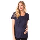 Maternity Pip & Vine By Rosie Pope Lace Tee, Women's, Size: Xl-mat, Blue (navy)