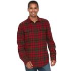 Men's Sonoma Goods For Life&trade; Slim-fit Plaid Flannel Button-down Shirt, Size: Xl, Med Brown