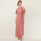 Women's Lc Lauren Conrad Ruffle Cold-shoulder Maxi Dress, Size: 2, White