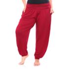 Plus Size White Mark Harem Pants, Women's, Size: 1xl, Dark Red