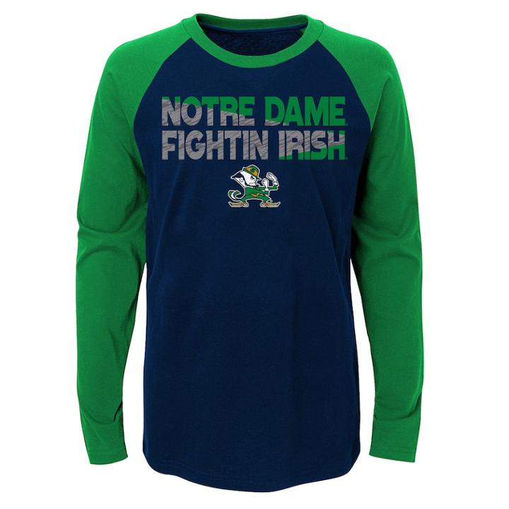 Boys 4-18 Notre Dame Fighting Irish Flux Tee, Size: 16-18, Dark Blue