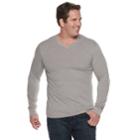 Men's Sonoma Goods For Life&trade; Supersoft Modern-fit V-neck Tee, Size: L Tall, Dark Grey