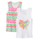 Girls 4-6x Freestyle Revolution Printed Tank Tops Set, Size: 4, White