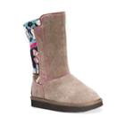 Muk Luks Stacy Girls' Knit Trim Boots, Size: 13, Brown