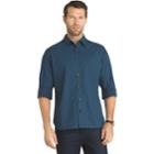 Big & Tall Van Heusen Untucked Slim-fit Button-down Shirt, Men's, Size: Xxl Tall, Turquoise/blue (turq/aqua)