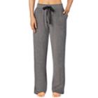 Women's Cuddl Duds Stretch Fleece Lounge Pants, Size: Medium, Grey (charcoal)