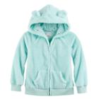 Girls 4-10 Jumping Beans&reg; Sherpa Zip Hoodie, Size: 5, Turquoise/blue (turq/aqua)