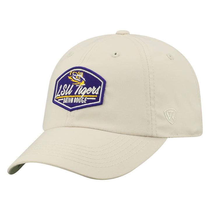 Adult Top Of The Wold Lsu Tigers Onward Cap, Men's, Lt Beige