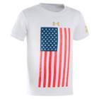 Boys 4-7 Under Armour Logo Patriotic Flags Graphic Tee, Boy's, Size: 6, White