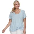 Juniors' Plus Size So&reg; Relaxed Pocket Tee, Teens, Size: 2xl, Light Blue