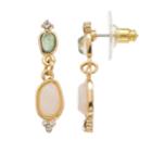 Lc Lauren Conrad Faceted Stone Nickel Free Double Drop Earrings, Women's, Multicolor
