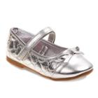 Rugged Bear Toddler Girls' Cap-toe Ballet Flats, Girl's, Size: 5 T, Silver