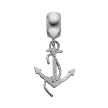 Delta Gamma, Logoart Sterling Silver Sorority Anchor Charm, Women's, Grey