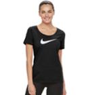Women's Nike Swoosh Short Sleeve Graphic Tee, Size: Xxl, Grey (charcoal)