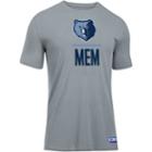 Men's Under Armour Memphis Grizzlies Charged Lockup Tee, Size: Medium, Grz Gray