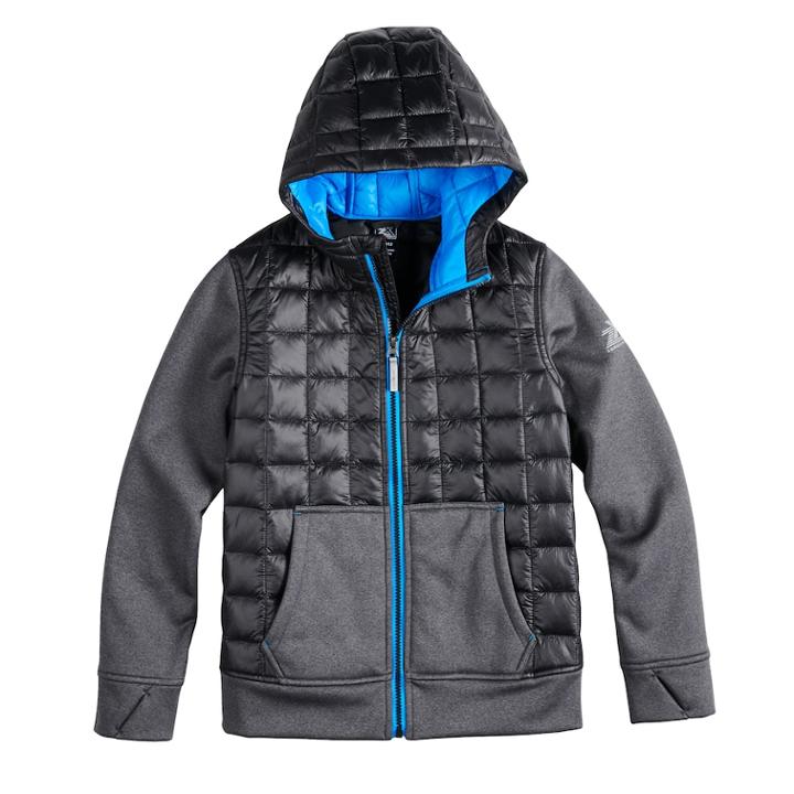 Boys 8-20 Zeroxposur Snug Hybrid Jacket, Size: Medium, Black