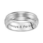 Cherish Always Stainless Steel Always And Forever Wedding Band - Men, Size: 11, Grey