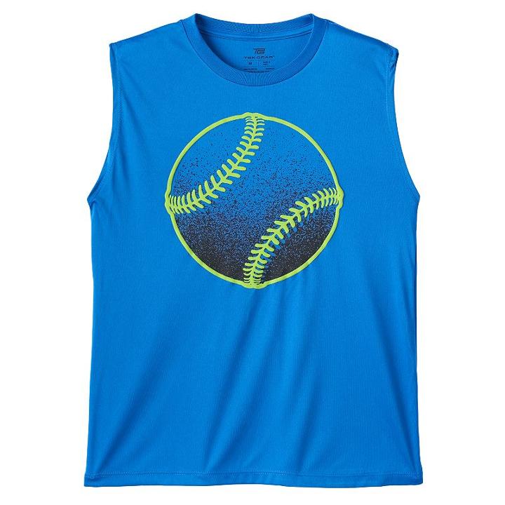 Boys 8-20 Tek Gear&reg; Baseball Muscle Tee, Boy's, Size: Medium, Blue