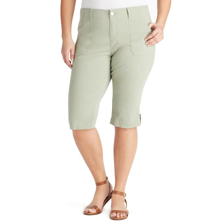 Plus Size Gloria Vanderbilt Bianca Skimmer Capris, Women's, Size: 16 W, Lt Green