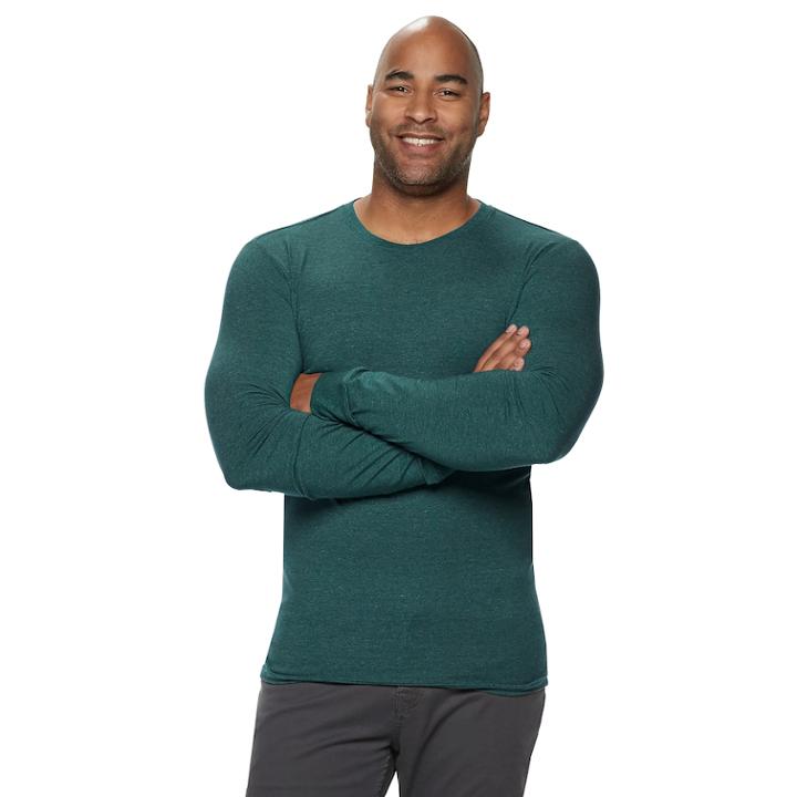 Big & Tall Sonoma Goods For Life&trade; Supersoft Modern-fit Crewneck Tee, Men's, Size: Xl Tall, Med Blue