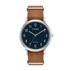 Citizen Eco-drive Men's Chandler Leather Watch - Bj6500-12l, Size: Large, Brown