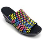 Corkys Ribbon Women's Slip-on Wedge Sandals, Size: 9, Black