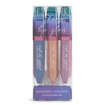 Academy Of Colour Electric 3-pc. Glitter Lip Gloss Set, Multicolor
