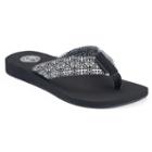 So&reg; Women's Patterned Thong Flip-flops, Size: Xl, Black