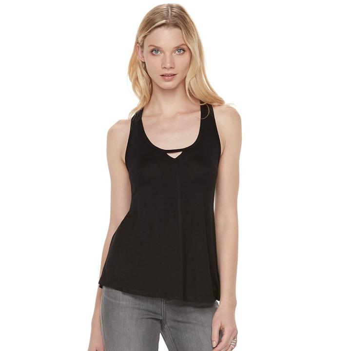 Women's Rock & Republic® Triangle Tank, Size: Xs, Black