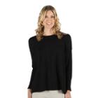 Women's Larry Levine High-low Tunic, Size: Small, Black