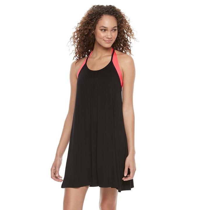 Women's Apt. 9&reg; Strappy Dress Cover-up, Size: Medium, Black
