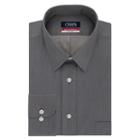 Men's Chaps Regular-fit Wrinkle-free Herringbone Dress Shirt, Size: S 32-33, Dark Grey