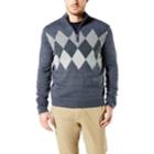 Men's Dockers&reg; Classic-fit Marled Quarter-zip Sweater, Size: Xxl, Blue