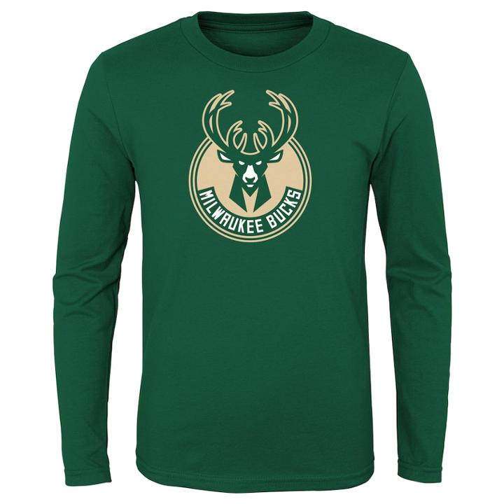 Boys 8-20 Milwaukee Bucks Primary Logo Tee, Size: S 8, Green