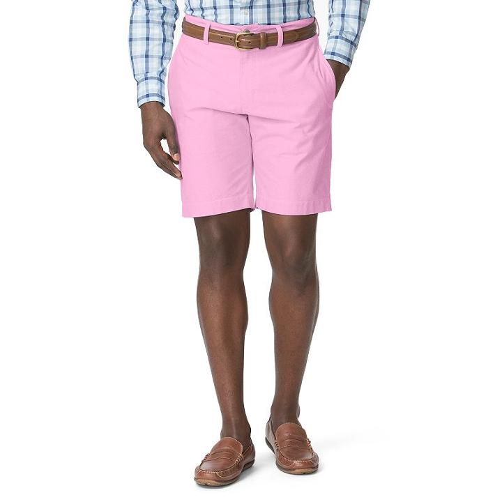 Men's Chaps Classic-fit Oxford Flat-front Shorts, Size: 40, Pink