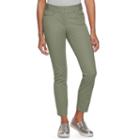 Juniors' Candie's&reg; Audrey Solid Ankle Pants, Girl's, Size: 0, Med Green