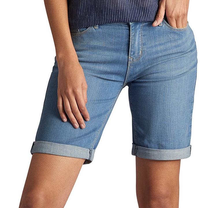 Women's Lee Gunnison Bermuda Jean Shorts, Size: 8 - Regular, Dark Blue