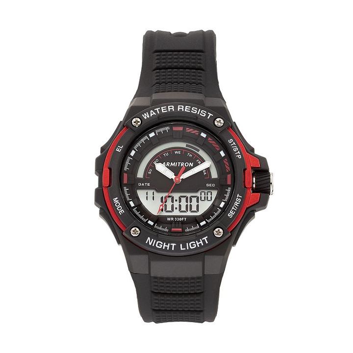 Armitron Unisex Analog-digital Chronograph Sport Watch - 20/5240rbk, Black