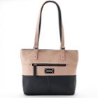 Stone And Co. Donna Colorblock Leather Tote, Women's, Dark Pink