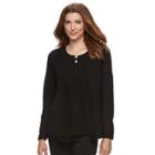 Women's Napa Valley 2-fer Sweater, Size: Large, Black