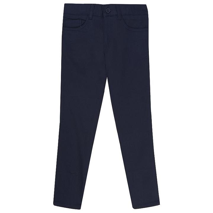 Girls 4-20 French Toast School Uniform Skinny 5-pocket Pants, Girl's, Size: 4, Blue (navy)