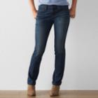 Women's Sonoma Goods For Life&trade; Curvy Fit Slim Straight-leg Jeans, Size: 4, Dark Blue