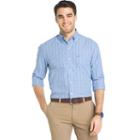 Men's Izod Essential Regular-fit Windowpane Button-down Shirt, Size: Large, Blue Other