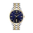 Bulova Men's Classic Diamond Two Tone Stainless Steel Watch - 98d130, Multicolor