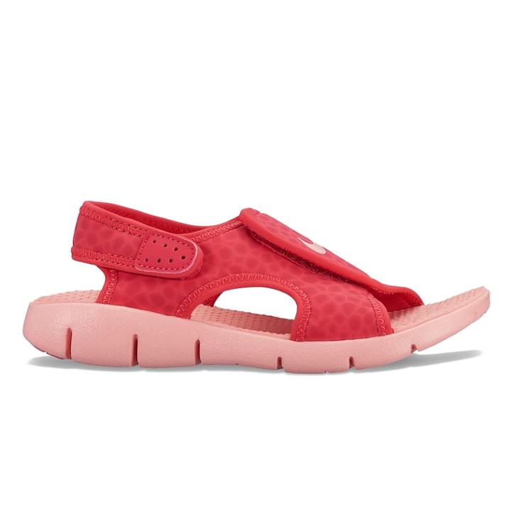 Nike Sunray Girls' Adjustable Sandals, Size: 3, Dark Red