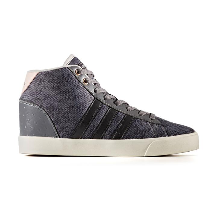 Adidas Neo Cloudfoam Daily Qt Mid Women's Sneakers, Size: 6, Dark Grey