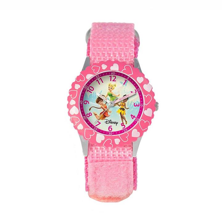 Disney Fairies Tinker Bell, Fawn & Iridessa Kids' Time Teacher Watch, Girl's, Pink