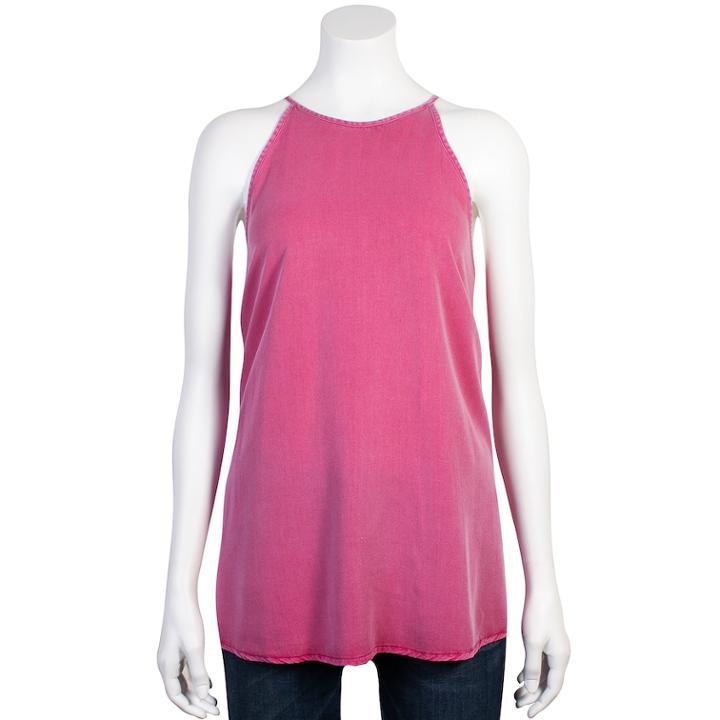 Juniors' Grayson Threads Halter Tank, Teens, Size: Xs, Dark Red