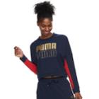Women's Puma Modern Sport Crewneck Graphic Sweatshirt, Size: Large, Blue
